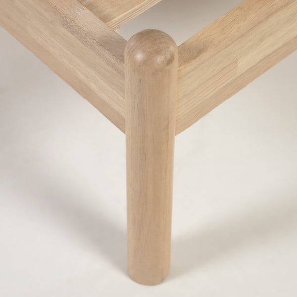 Szürke-natúr színű kaucsukfa egyszemélyes ágy ágyráccsal 90x190 cm Shayndel – Kave Home-image-4