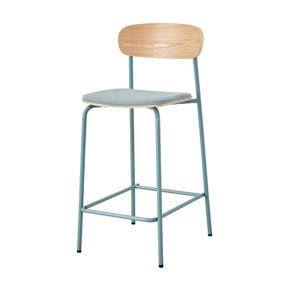 Kék-natúr színű bárszék szett 2 db-os (ülésmagasság 66 cm) Adriana – Marckeric-image-2