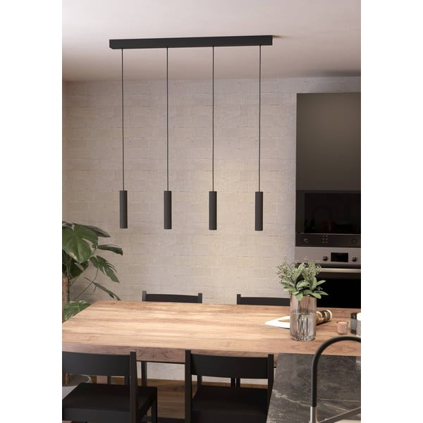 Fekete LED függőlámpa fém búrával ALMUDAINA – EGLO-image-1