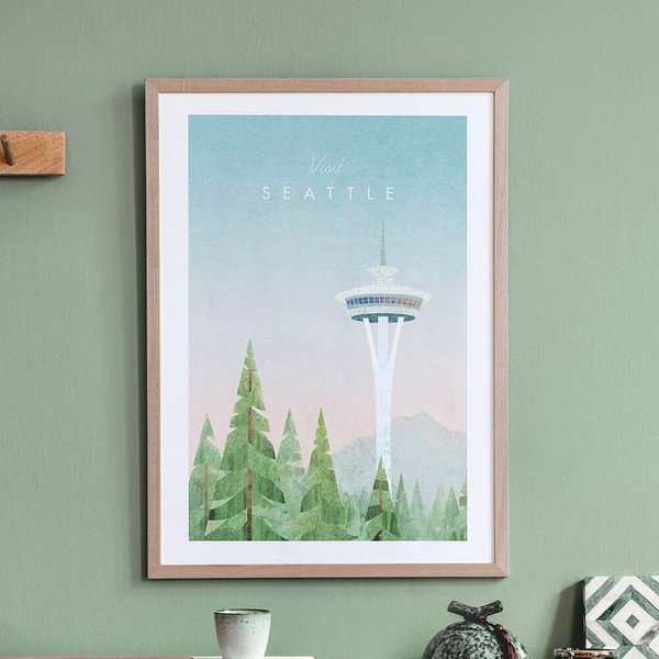 Poszter Seattle, 50x70 cm - Travelposter-image-2