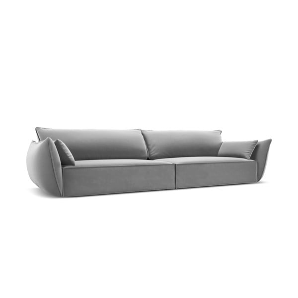 Világosszürke bársony kanapé 248 cm Vanda – Mazzini Sofas-image-2