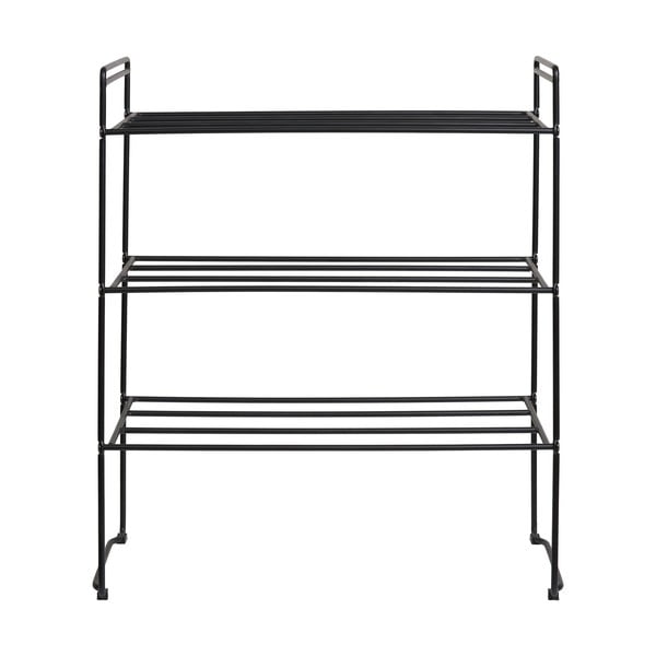 Fekete fém cipőtartó állvány Swansea – House Nordic-image-1