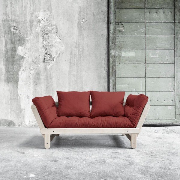 Beat Beech/Passion Red kanapéágy - Karup-image-3