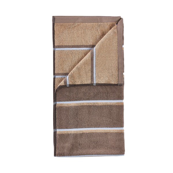 Barna-bézs pamut fürdőlepedő 70x140 cm Sauna – Zone