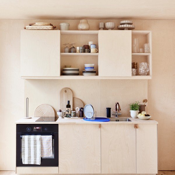 Bézs márvány papírtörlő tartó ø 14 cm Savi – OYOY Living Design-image-1
