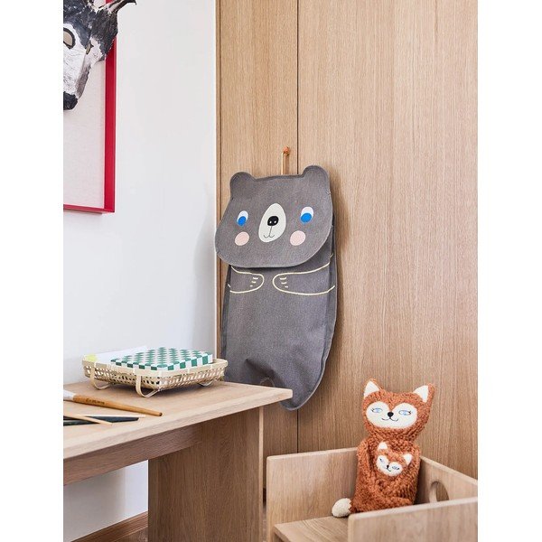Barna textil függő rendszerező Darling Bear – OYOY Mini-image-1