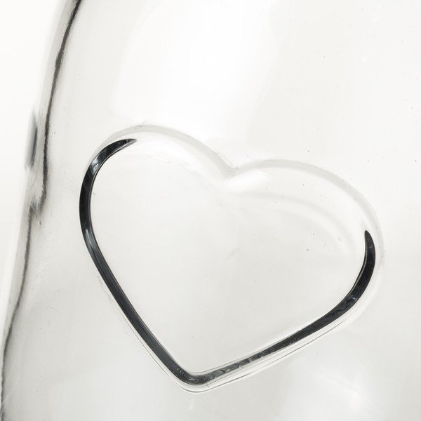 Heart tároló üvegből, parafa fedéllel, ⌀ 11,2 cm - Unimasa-image-1