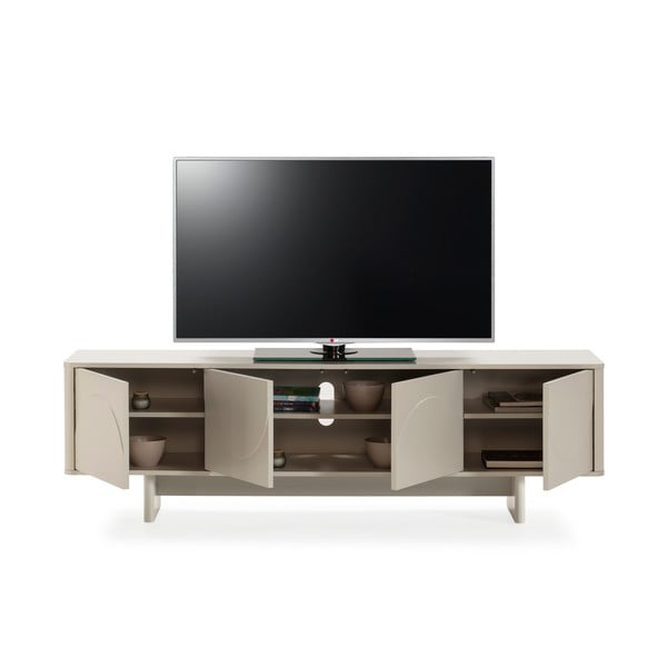 Krémszínű TV-állvány 180x55x40 cm Solei – MOME-image-2