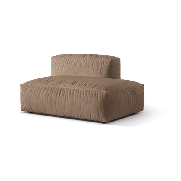Világosbarna bársony kanapé modul (jobb oldali) Martina – Micadoni -image-1