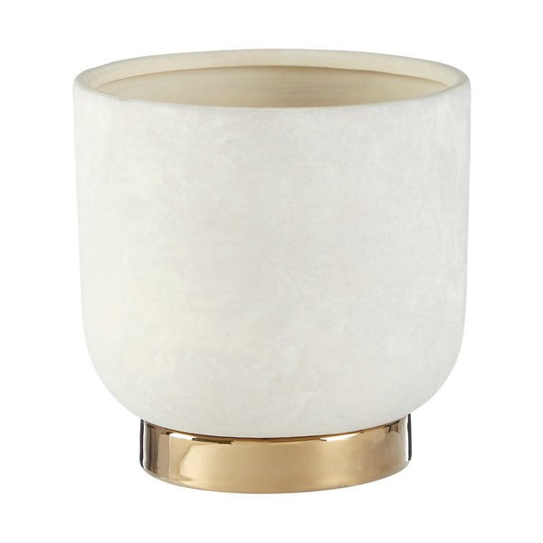 Callie agyagkerámia kaspó fehér-arany színben, ø 16 cm - Premier Housewares