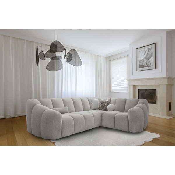 Világosszürke sarokkanapé (jobb oldali-L alakú) Shell – Miuform-image-2