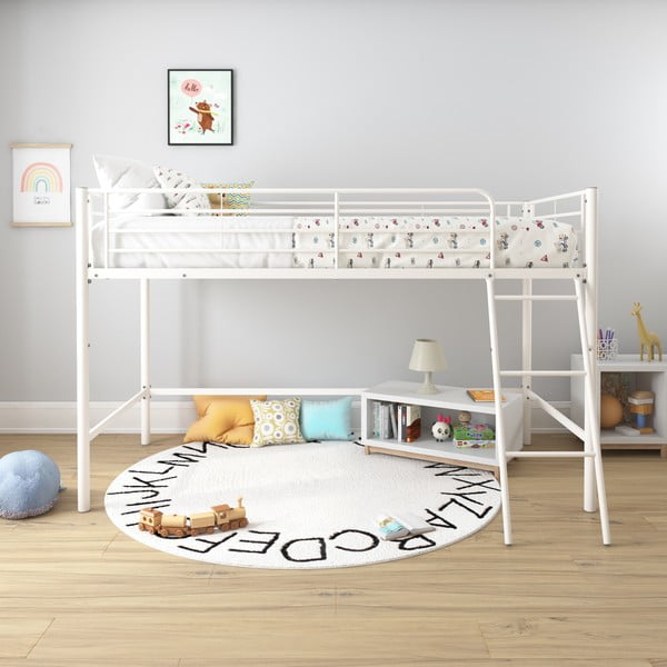 Fehér magasított gyerekágy 90x200 cm Jodie – Støraa-image-1