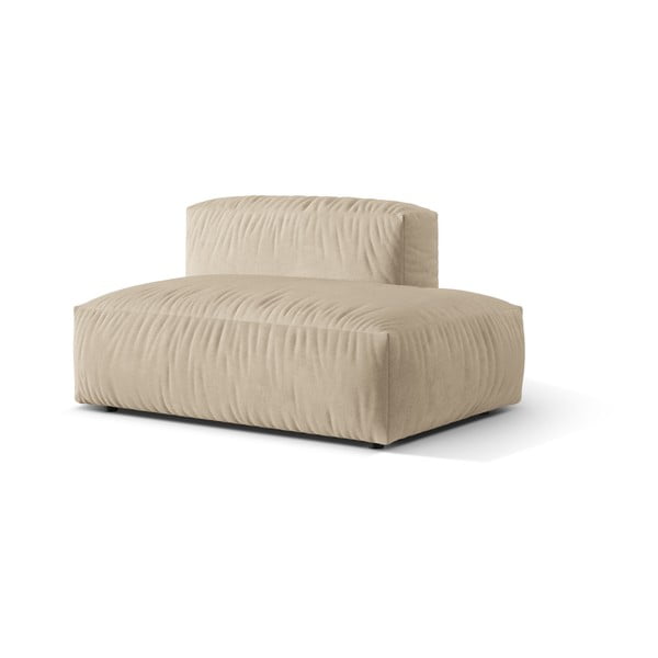Bézs bársony kanapé modul (jobb oldali) Martina – Micadoni -image-1