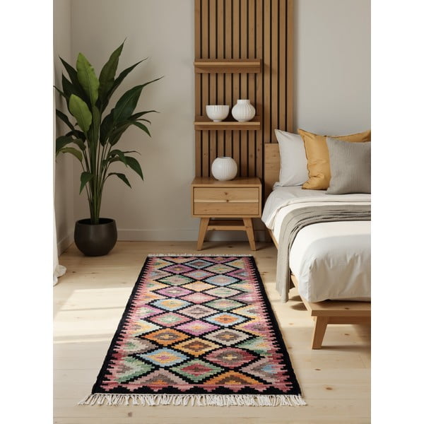 Kétoldalas kézi szövésű gyapjú futószőnyeg 60x190 cm Kamal Zara – Nouristan-image-1