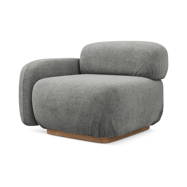 Szürke buklé kanapé modul (bal oldali) Ailani – Makamii-image-2