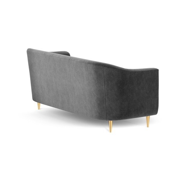 Corde sötétszürke bársony kanapé, 175 cm - Kooko Home-image-3