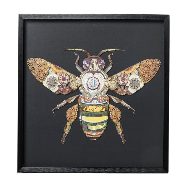 Bee keretezett kép, 60 x 60 cm - Kare Design