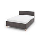 Antracitszürke kárpitozott ágyneműtartós gyerekágy ágyráccsal 120x200 cm Cool – Meise Möbel