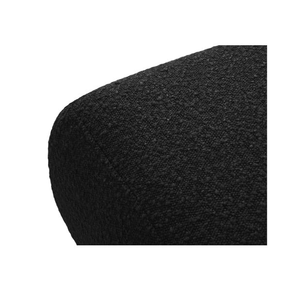 Fekete buklé puff Molino – Micadoni Home-image-2