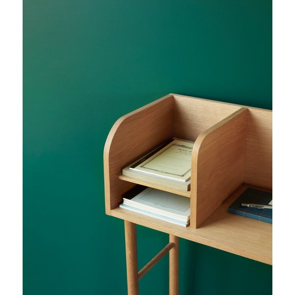 Íróasztal tölgyfa dekorral 37x84 cm Archive – Hübsch-image-2