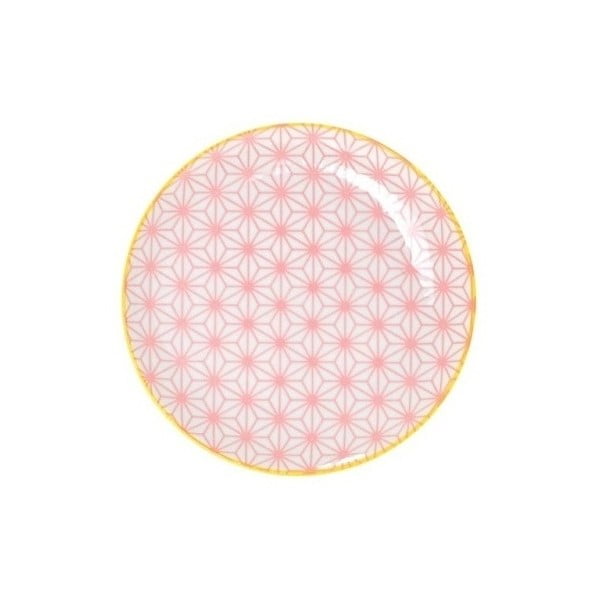 Star kis rózsaszín porcelán tányér, ø 16 cm - Tokyo Design Studio
