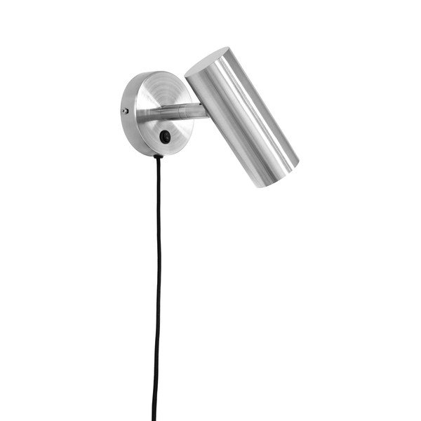 Ezüstszínű konnektorhoz csatlakoztatható acél fali lámpa Paris – House Nordic