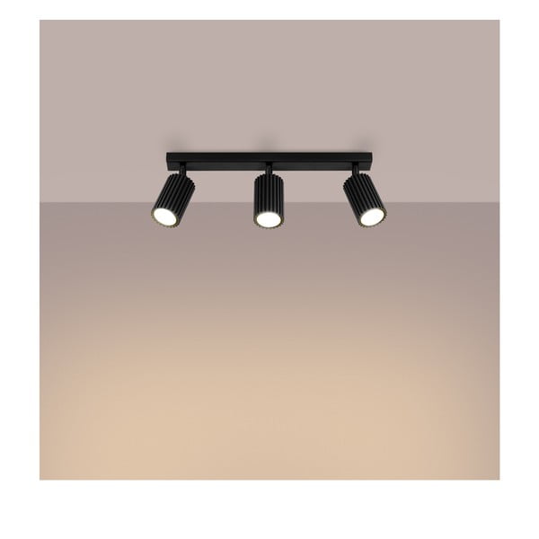 Fekete spotlámpa 6,5x45 cm Gleam – Sollux-image-3