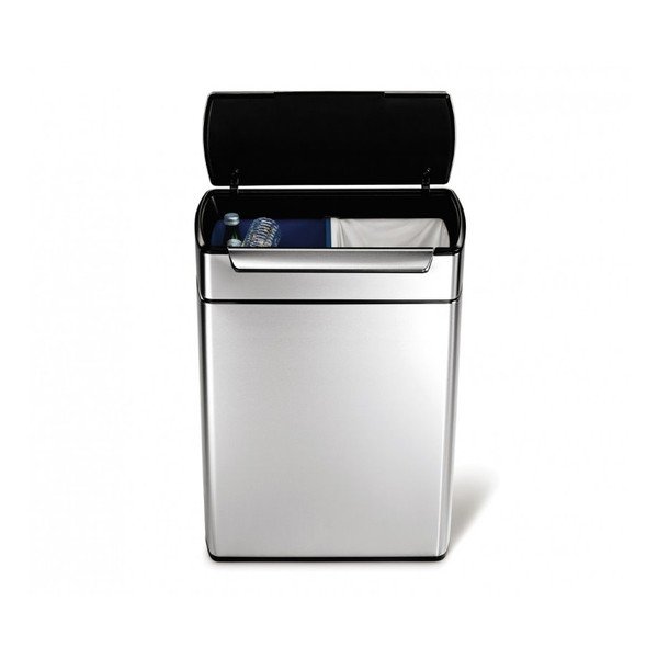 Acél szelektív szemetes 48 l Dual - simplehuman-image-1