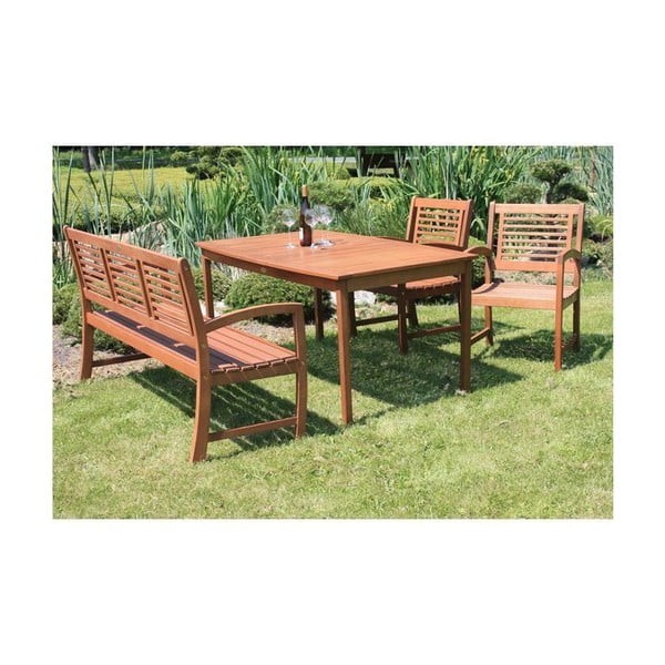 Eukaliptusz kerti étkezőasztal 90x150 cm Madison – Garden Pleasure-image-1