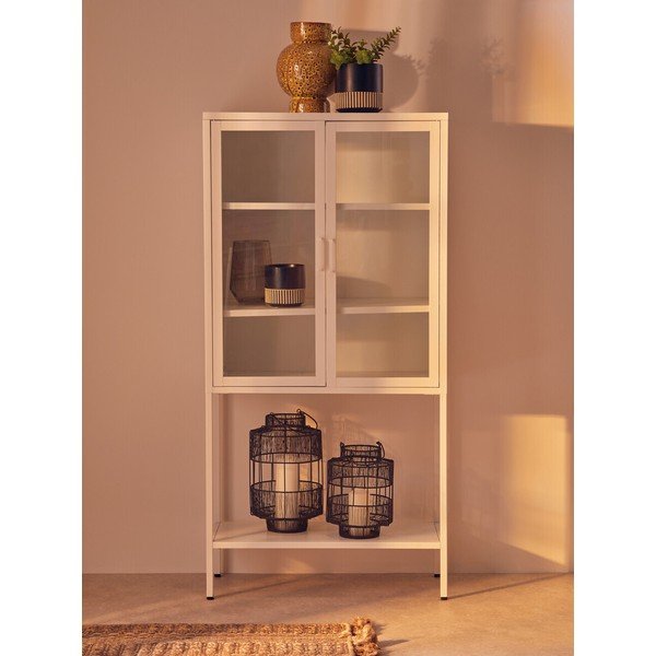 Fehér acél tálalószekrény 75x150x35 cm Acier – Premier Housewares-image-4