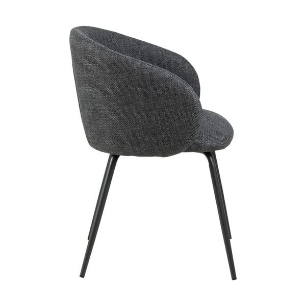 Sötétszürke kárpitozott karfás étkezőfotel szett 2 db-os Eleanor – Actona-image-3