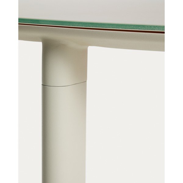 Kerek kerti étkezőasztal üveg asztallappal ø 120 cm Erice – Kave Home-image-3