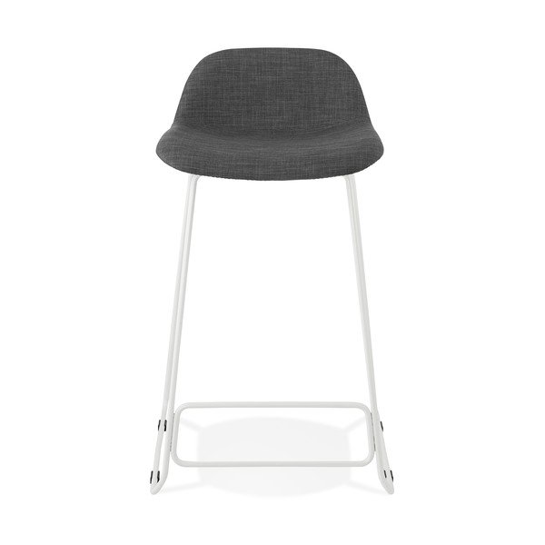 Vancouver Mini sötétszürke bárszék fehér lábakkal, ülésmagasság 66 cm - Kokoon-image-3