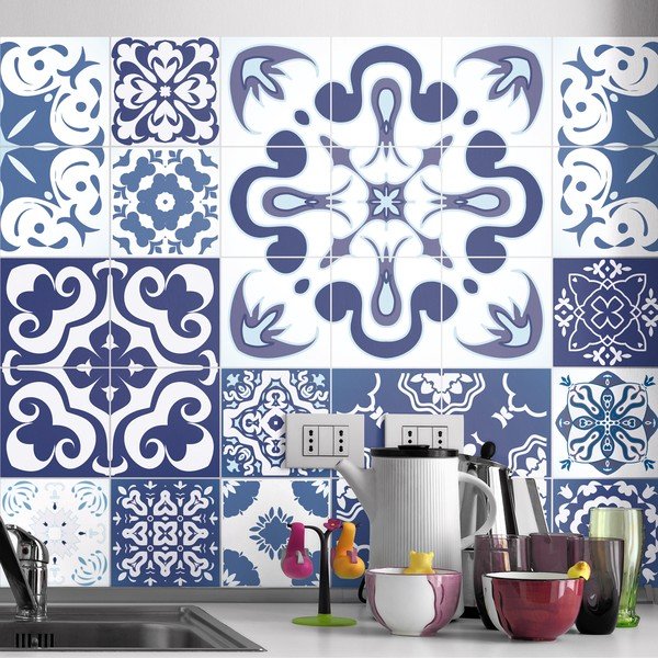 Azulejos Polka 24 db-os matrica szett, 50 x 60 cm - Ambiance-image-1
