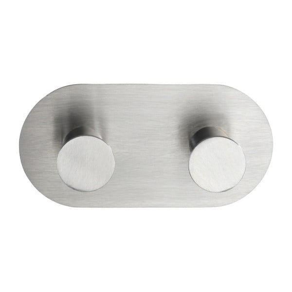 Cona Duo ezüstszínű öntapadós dupla fali akasztó - Wenko-image-2