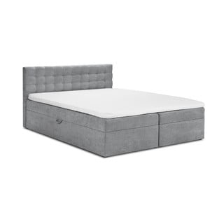 Szürke boxspring ágy tárolóhellyel 160x200 cm Jade – Mazzini Beds
