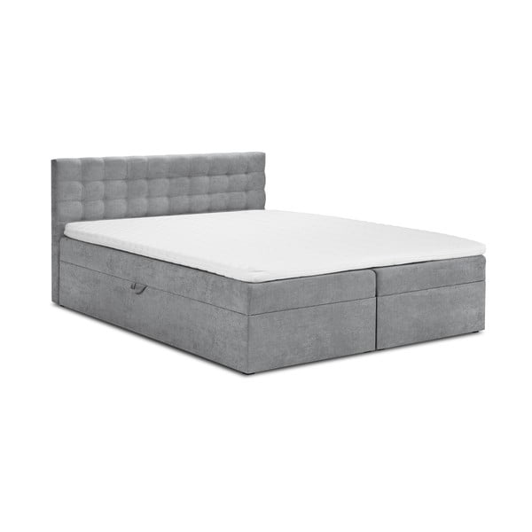 Szürke boxspring ágy tárolóhellyel 180x200 cm Jade – Mazzini Beds