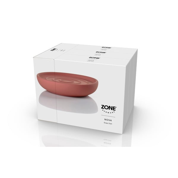 Világospiros porcelán szappantartó Nova – Zone-image-3