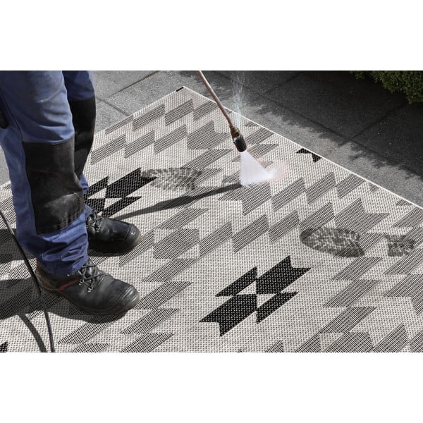 Geo fekete-fehér kültéri szőnyeg, 160x230 cm - Ragami-image-4