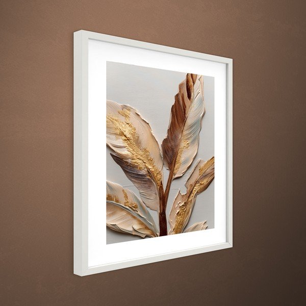 Nyomtatott keretezett kép 40x50 cm Golden Strelitzia – Styler-image-3