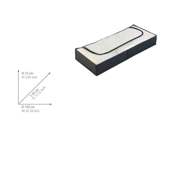 Ágy alatti fekete tároló, 105 x 45 cm - Wenko-image-1