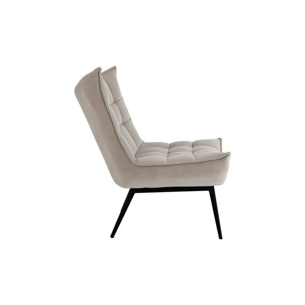 Bézs bársony fotel Legend – Ellos Home-image-3