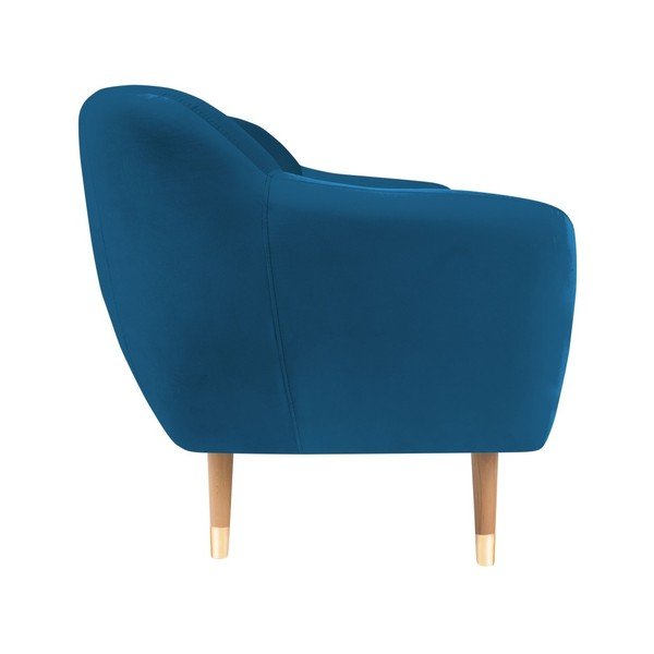 Benito kék bársony kanapé, 158 cm - Mazzini Sofas-image-3