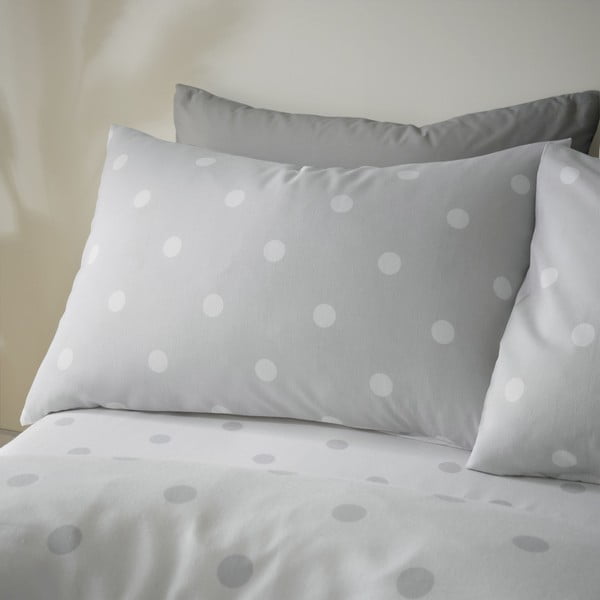 Fehér-világosszürke egyszemélyes ágyneműhuzat 135x200 cm – Catherine Lansfield-image-3