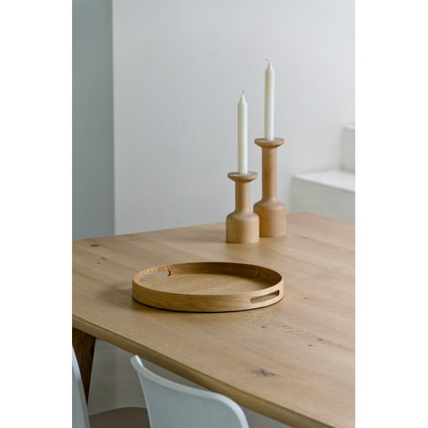 Busboy Oak kerek fa tálca, ø 30,8 cm - Wireworks-image-1