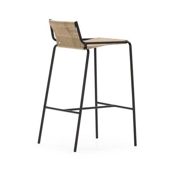 Bézs fém bárszék (ülésmagasság 65 cm) Emily – Marckeric-image-2