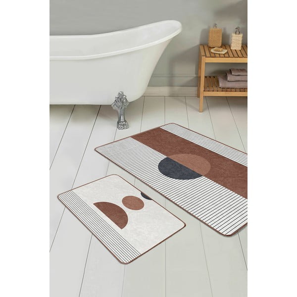 Fehér-barna fürdőszobai kilépő szett 2 db-os 60x100 cm – Mila Home-image-2