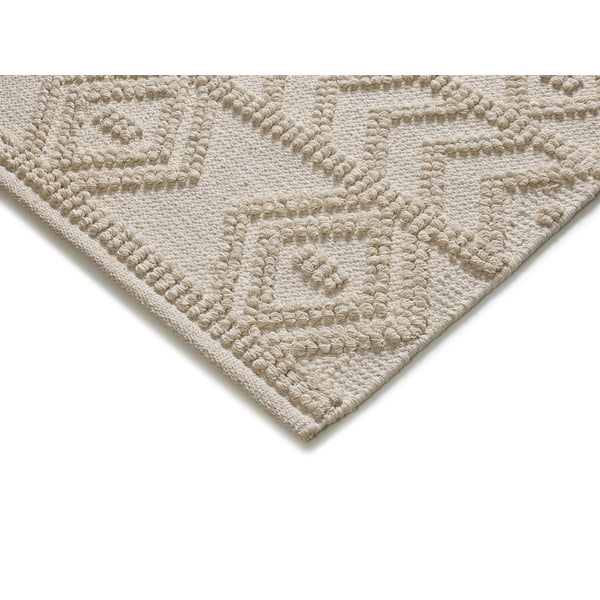 Krémszínű mosható kézi szövésű újrahasznosított pamut szőnyeg 160x230 cm Pamuk – Universal-image-2
