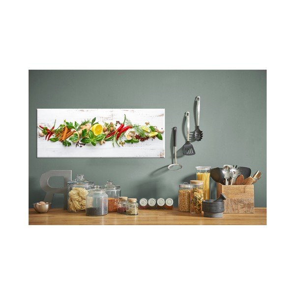 Glasspik Shabby Herbs kép, 30 x 80 cm - Styler-image-2