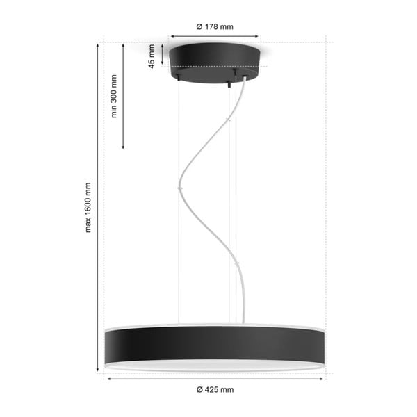 LED okos függőlámpa 33,5 W Enrave – Philips Hue-image-4